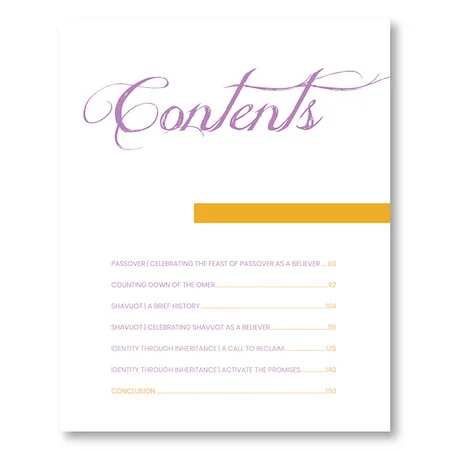 Table of Contents page