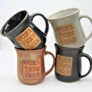 One New Man Pottery Mugs - front